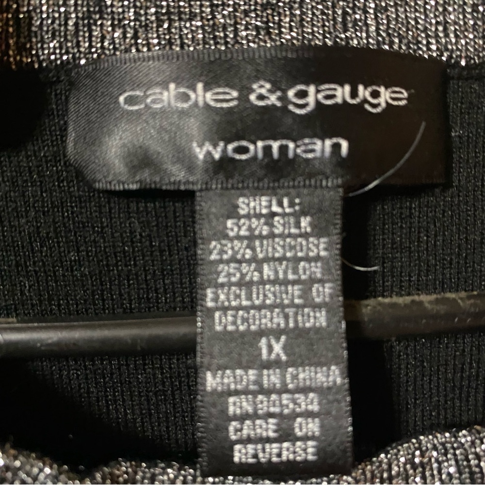 Cable & Gauge black & silver tank top